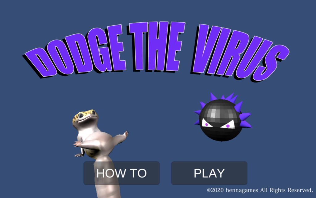 新作ゲーム”DODGE THE VIRUS”をリリースしました